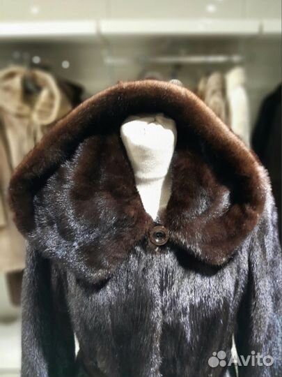 Шуба норковая с капюшоном 44 46 размер