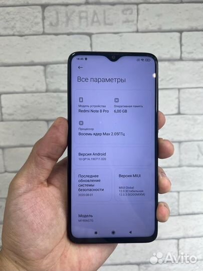 Телефон Xiaomi Redmi note 8 pro 6/128gb