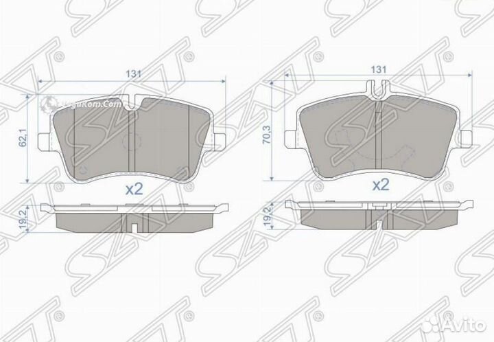 Колодки передние Mercedes CL203 W203 S203 CL203 C208 C209 STA0034202520