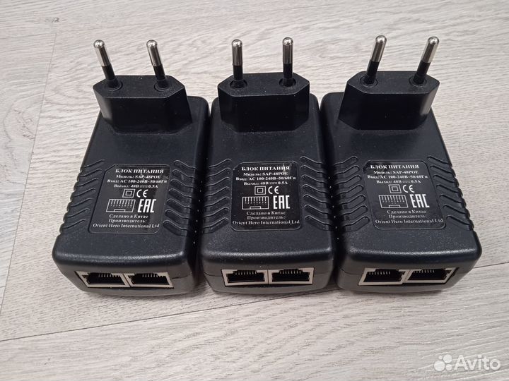 Инжекторы PoE, блоки питания