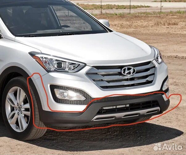 Передний бампер kia santa fe III