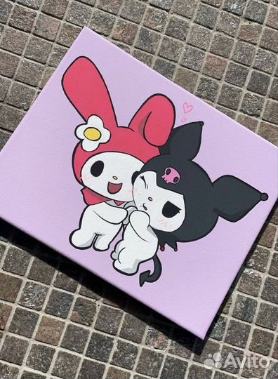 Мини-холст на магните акрилом - отличный подарок