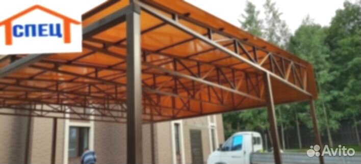 Навес для авто, 5 дней, 8х8 p-1398