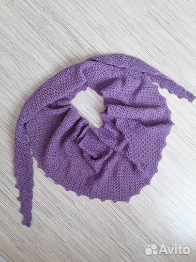 Шарф бактус вязаный длинный ручная работа