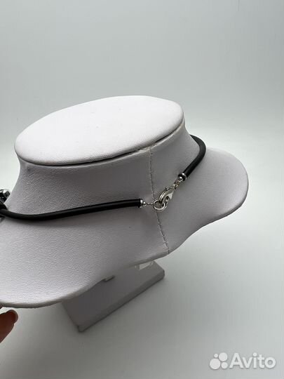 Бусы из горного хрусталя с гематитом