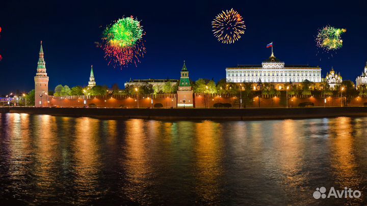 Салют Победы в Москве на теплоходе с ужином