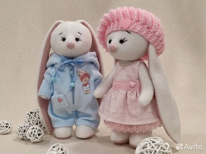 Мягкая игрушка заяц ручная работа