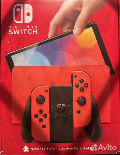 Nintendo switch oled mario edition red
