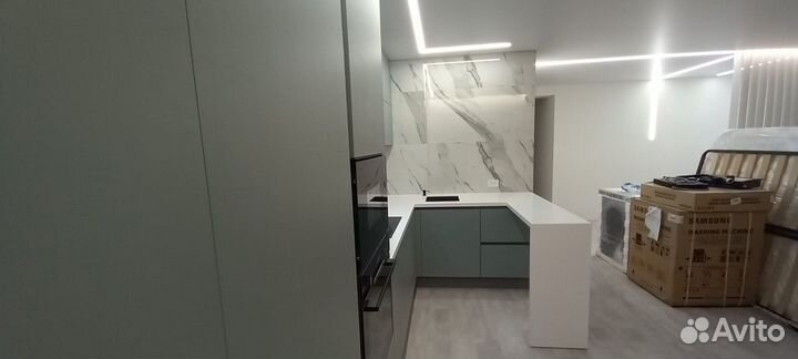 Новый встроенный кухонный гарнитур по эскизу