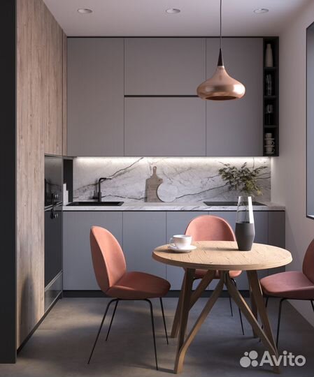 Столешница Mystic light 8128/Pt е1 3000*600*40 1U