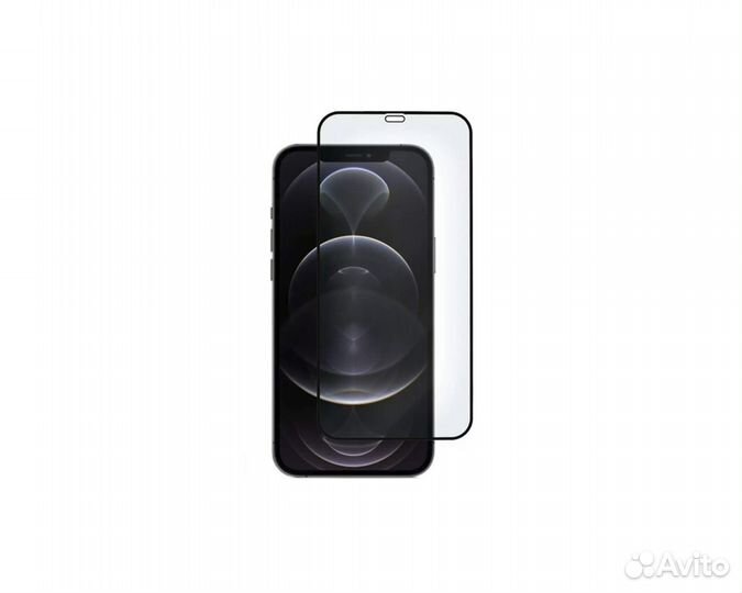 Защитное стекло 6D для iPhone 12/12 Pro/6.1, черны