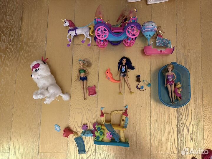 Куклы барби barbie, пудель, набор ддя ванны