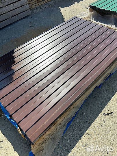 Профнастил С8 для забора RAL 8017 коричневый