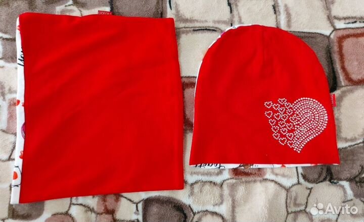 Набор шапочка и снуд для девочки,объем 50 см