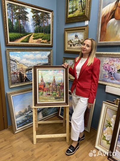 Картина импрессионизм Москва Кремль