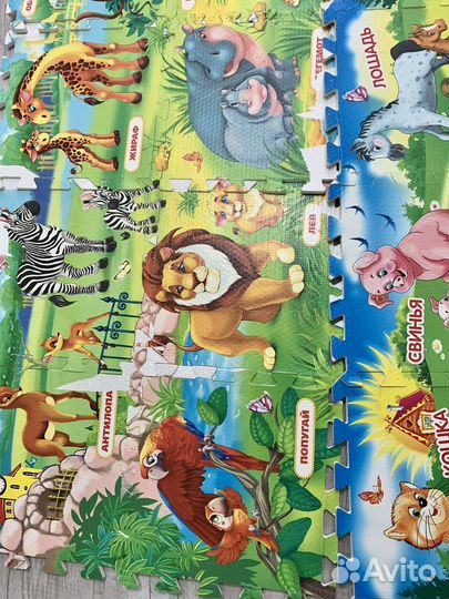 Детский коврик для ползания пазл