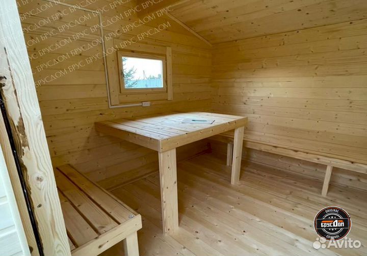 Квадро-баня в наличии / мини-брус 