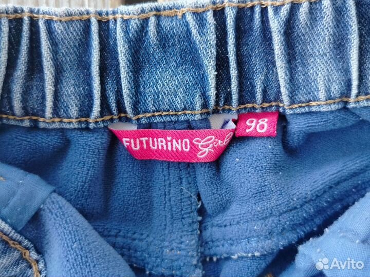 Джинсы утеплённые 98 / 2 шт