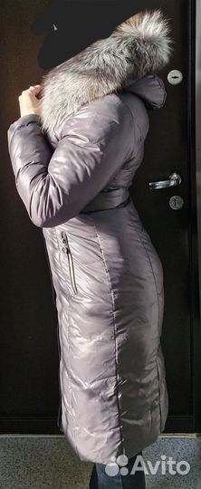 Пуховик женский зимний горький шоколад 42-44