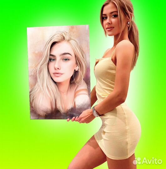 Портрет по фото, картина на холсте,картина по фото