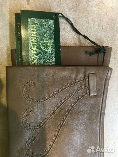 Перчатки женские кожаные новые