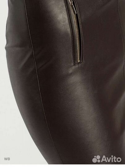 Юбка карандаш из экокожи