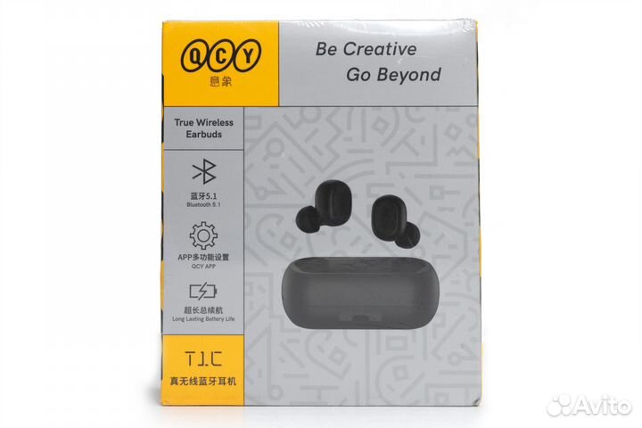 Беспроводные наушники QCY T1C новые
