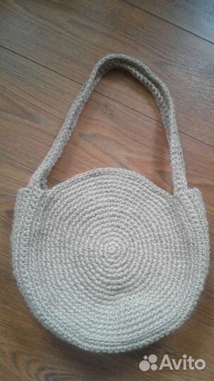 Сумка из джута. Чехол на табурет из джута