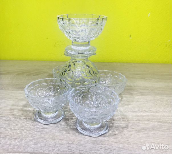 Б.1047 Набор креманок хрусталь СССР 6шт