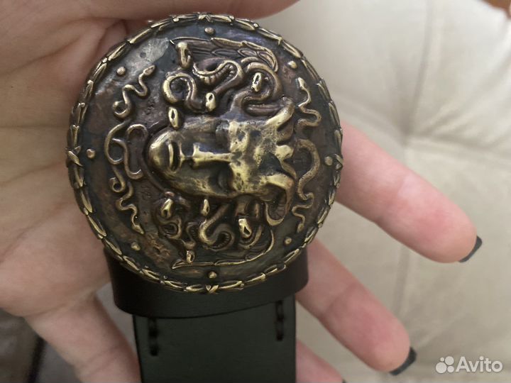 Мужской кожаный ремень ручной работы