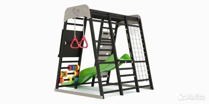 Детский комплекс с горкой для дома Савушка