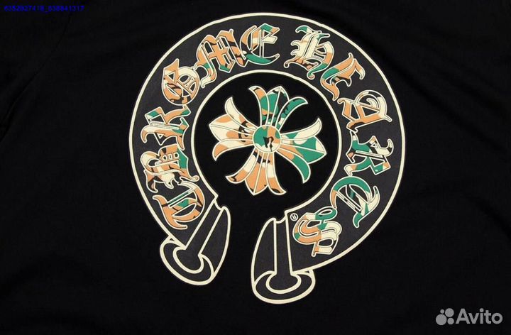 Футболка Chrome hearts чёрная с карманом