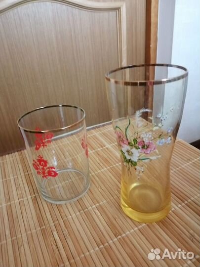 Праздничные Стаканы из цветного стекла