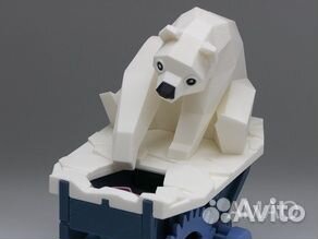 Подвижная сборная игрушка, медведь ловит рыбу