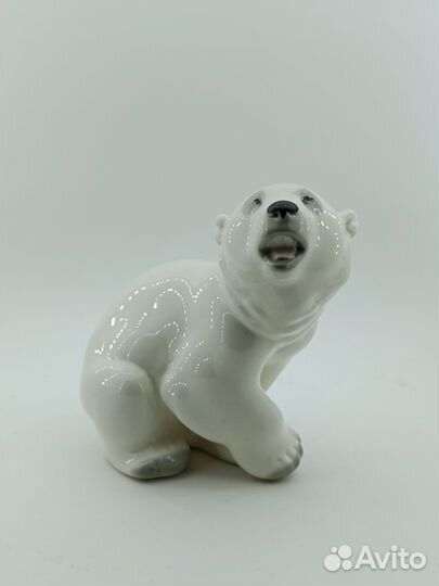 Фарфоровая статуэтка Медведь ревун лфз