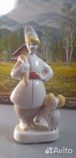 Статуэтка СССР Пастушок с барашком, зхк