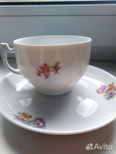 Чашка с блюдцем фарфор СССР