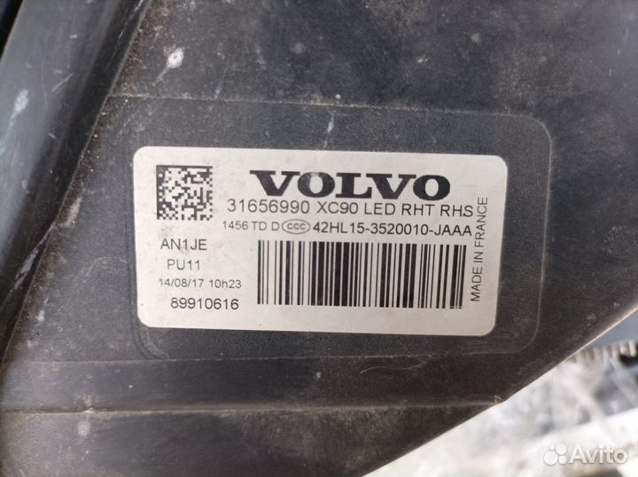 Фары Volvo XC 90 (левая+правая)