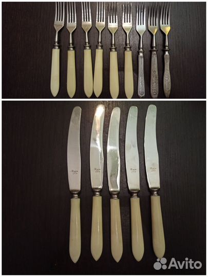 Вилки, ножи с костяными ручками, СССР