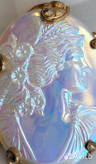 Шикарная брошь камея, период СССР