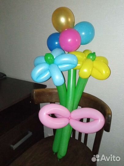 Цветы из воздушных шариков