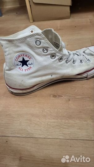 Кеды converse белые высокие