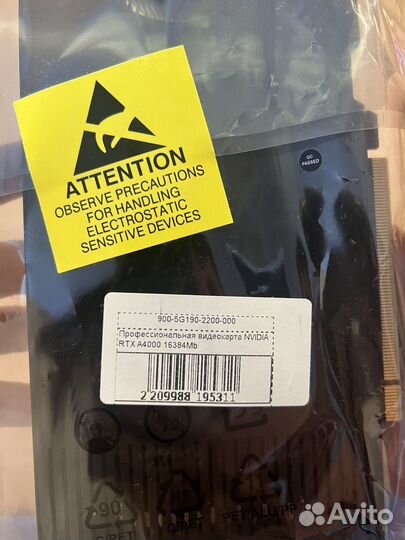 Видеокарта nvidia Quadro RTX A4000 PNY 16Gb