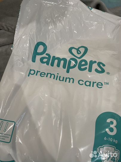 Подгузники pampers premium care 3