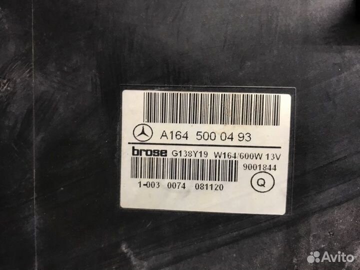 Вентилятор двигателя Mercedes Ml W164