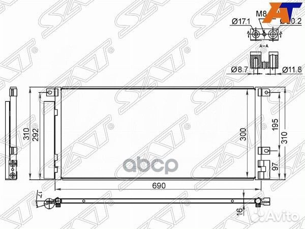 Радиатор кондиционера Buick Encore 12- / Opel M