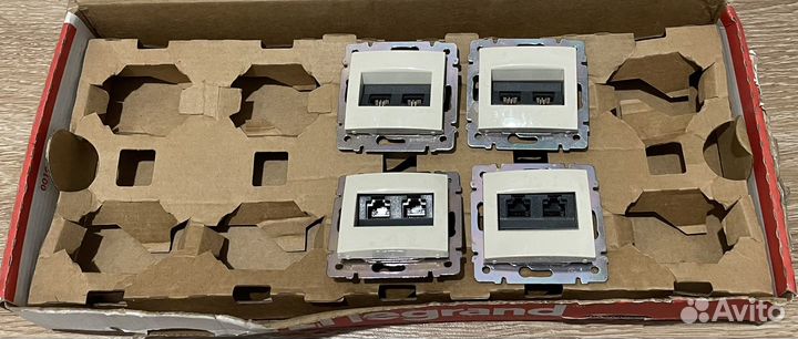 Розетки rj45, legrand valena, слоновая кость, 4 шт