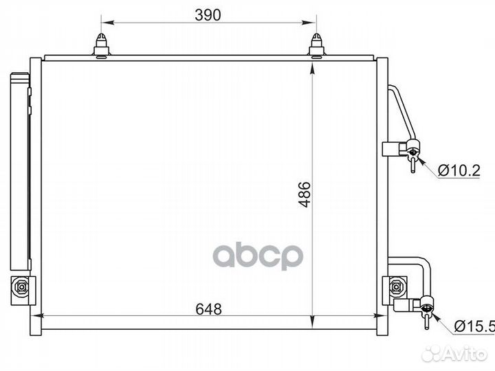 Радиатор кондиционера Mitsubishi Pajero 06-20
