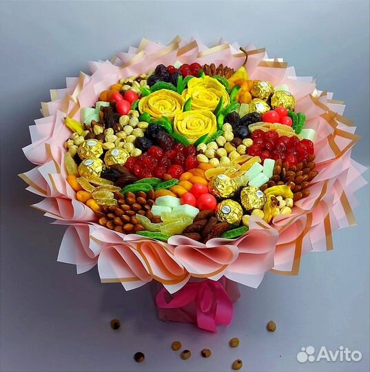 Съедобный букет/ Букет на выпускной / сухофрукты
