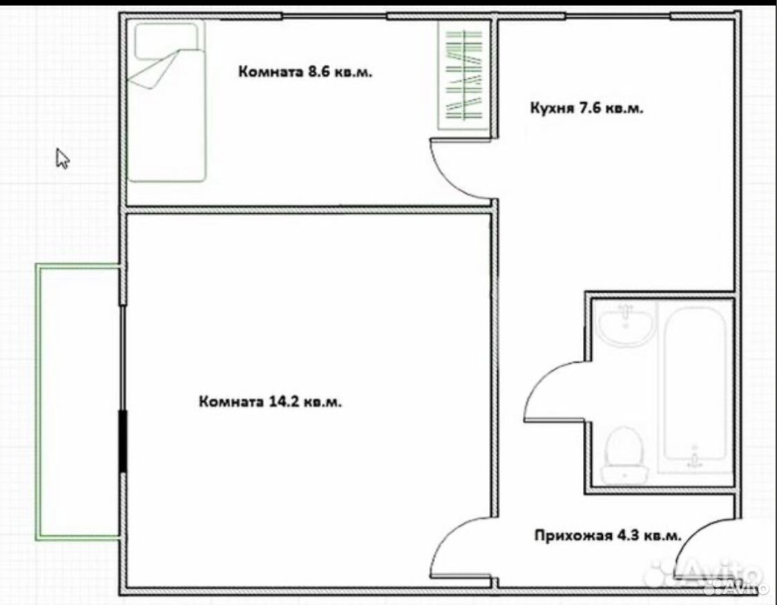 2-комнатная квартира в аренду, Москва, пр-т Мира, 175 — 72 000 ₽/мес